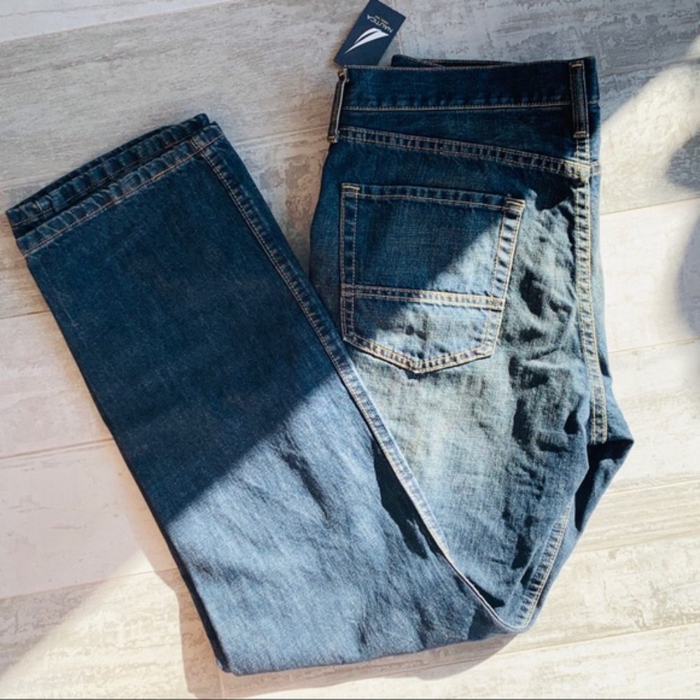 NAUTICA Jeans Co. NYC Relaxed Fit Dark 34W 32L Men - Picture 7 of 10